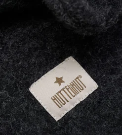 Huttelihut Elefanthue - Uld - 2-lags - Dark Grey Melange m. Ører