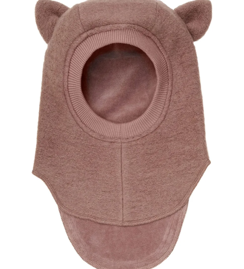 Huttelihut Elefanthue - Uld - 2-lags - Burlwood m. Ører