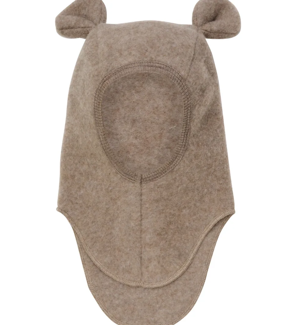 Huttelihut Elefanthue - Uldfleece - 1-lags - Savannah m. Ører