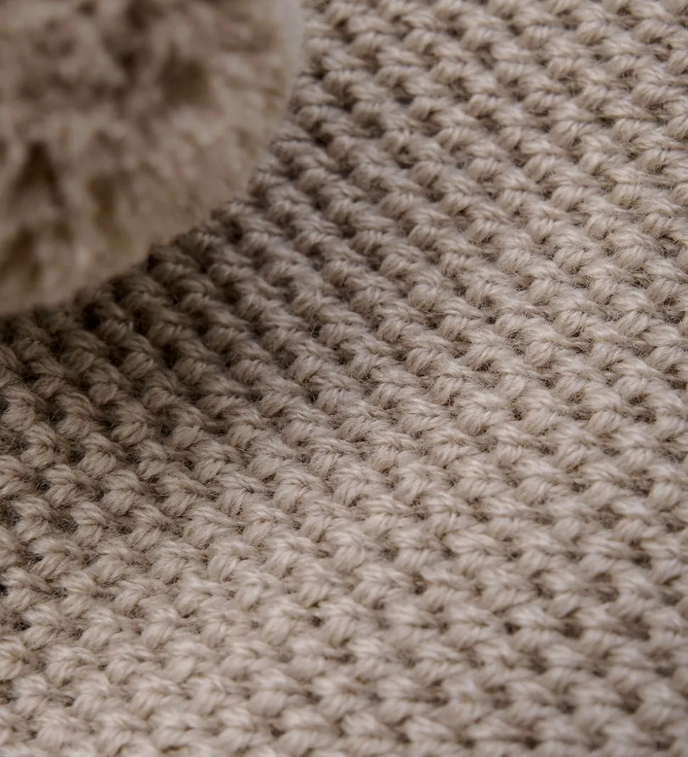 Huttelihut Elefanthue - Uld - 2-lags - Camel Melange m. Kvaster