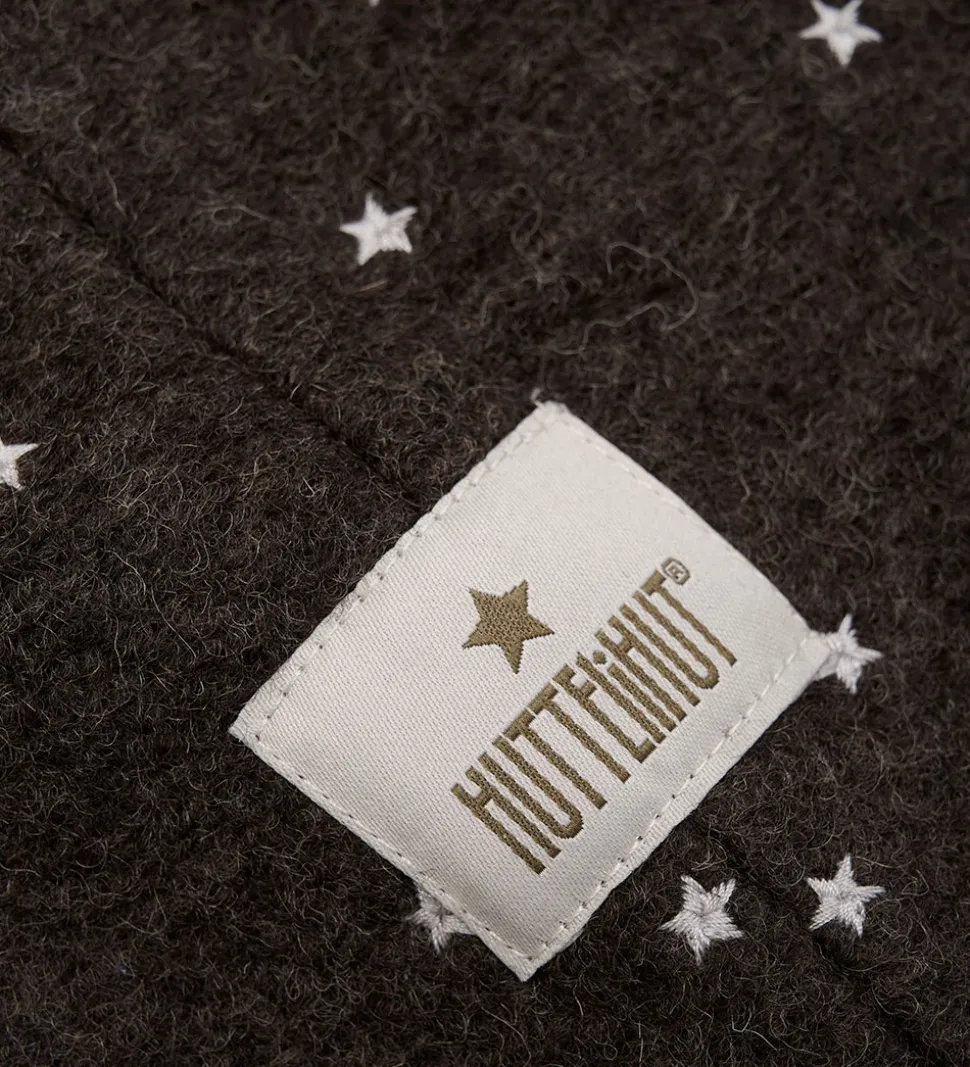 Huttelihut Elefanthue - Uld - 2-lags - Dark Brown Melange