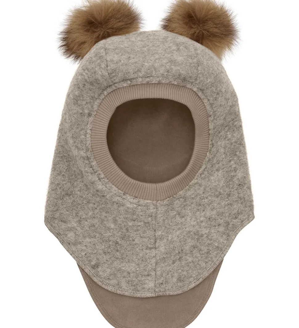 Huttelihut Elefanthue - Uld - 2-lags - Camel Melange m. Kvaste