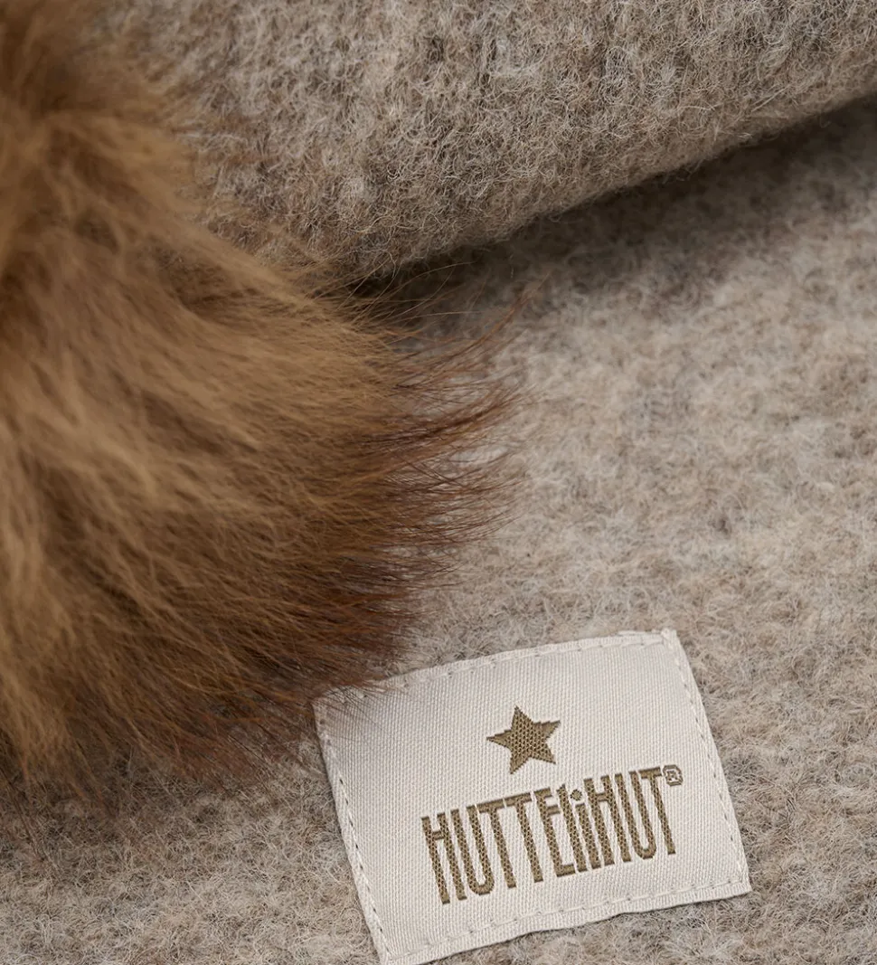 Huttelihut Elefanthue - Uld - 2-lags - Camel Melange m. Kvaste