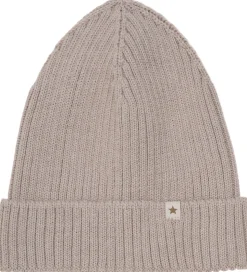 Huttelihut Hue - Uld - Strik - Dino - Camel Melange m. Takker