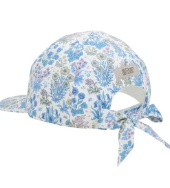 Huttelihut Kasket - Soft Chambray m. Blomster