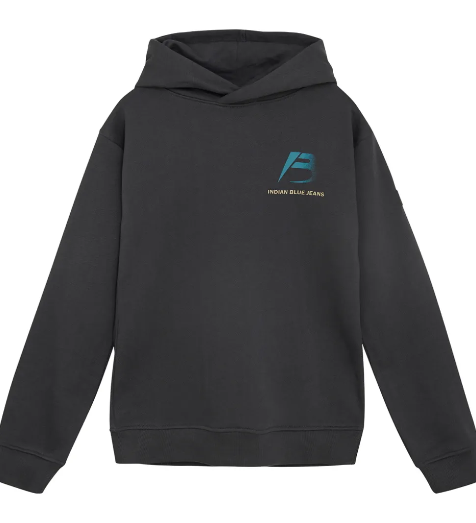 Indian Blue Jeans Hættetrøje - Phantom m. Print