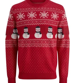 Jack & Jones Bluse - Strik - JjXmas Andrew - True Red