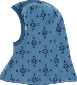 Joha Elefanthue - 2-lags - Uld/Bomuld - Blå m. Snefnug