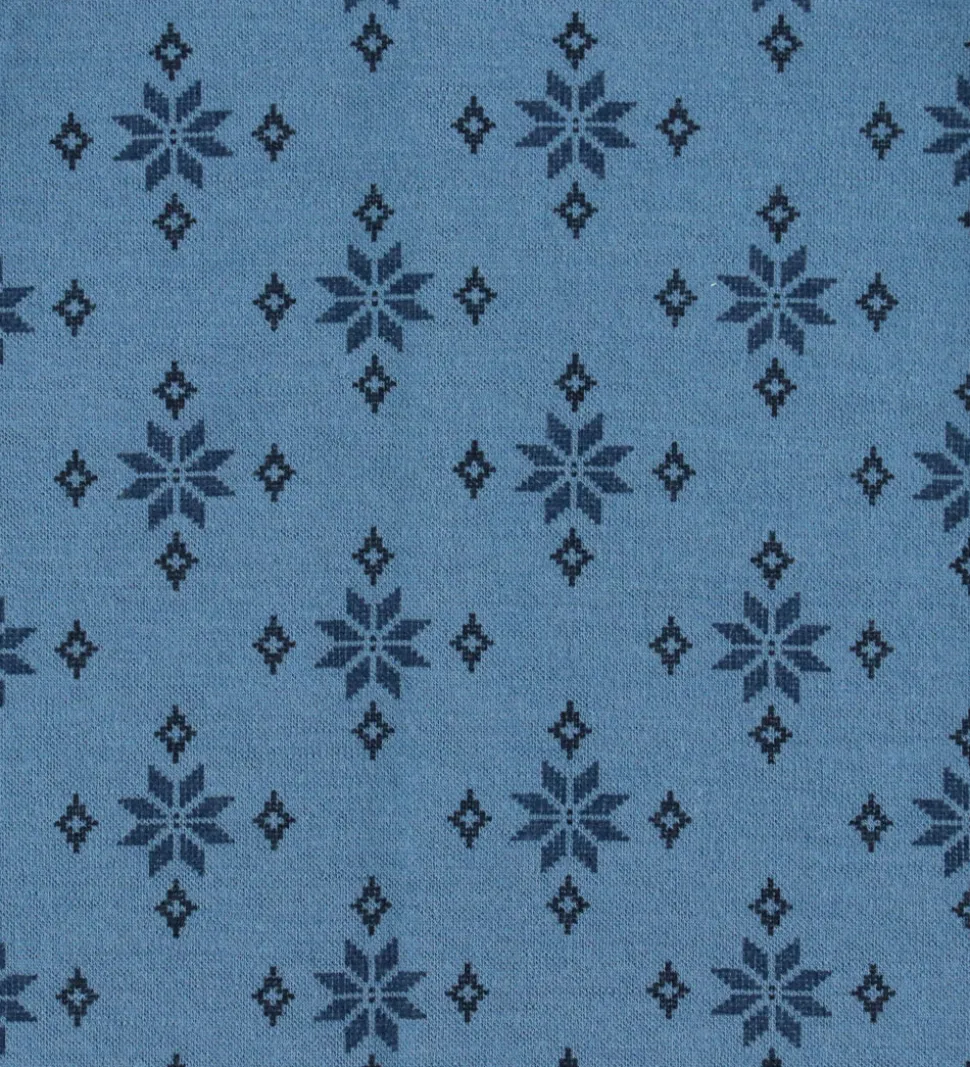 Joha Undertrøje - Uld/Bomuld - Blå m. Snefnug