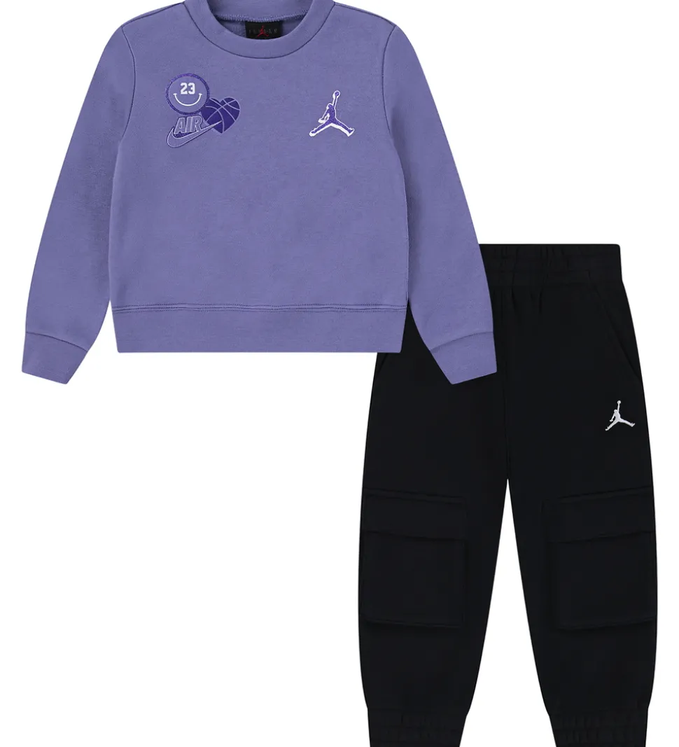 Jordan Sweatsæt - Sort/Lilla