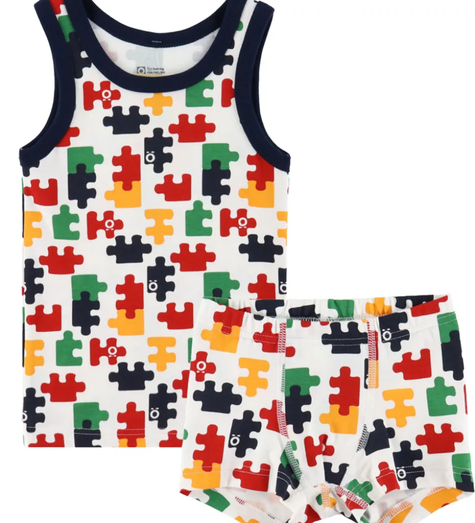 Katvig Undertøj - Hvid m. Puslespil