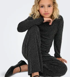 Kids Only Bukser - KogQueen - Black/Lurex Silver/Harlekin