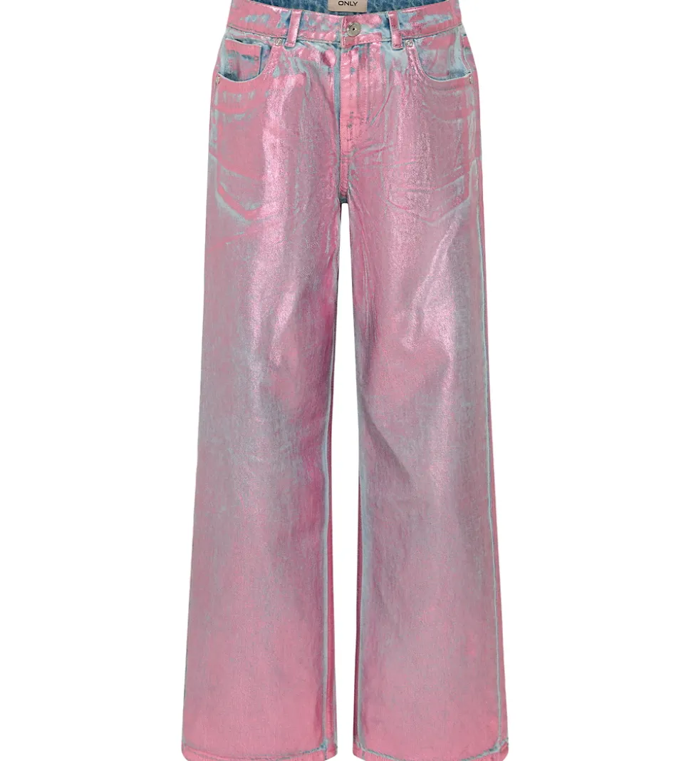 Kids Only Jeans - KogCobain - Wide - Light Blue Denim/Pink Foil