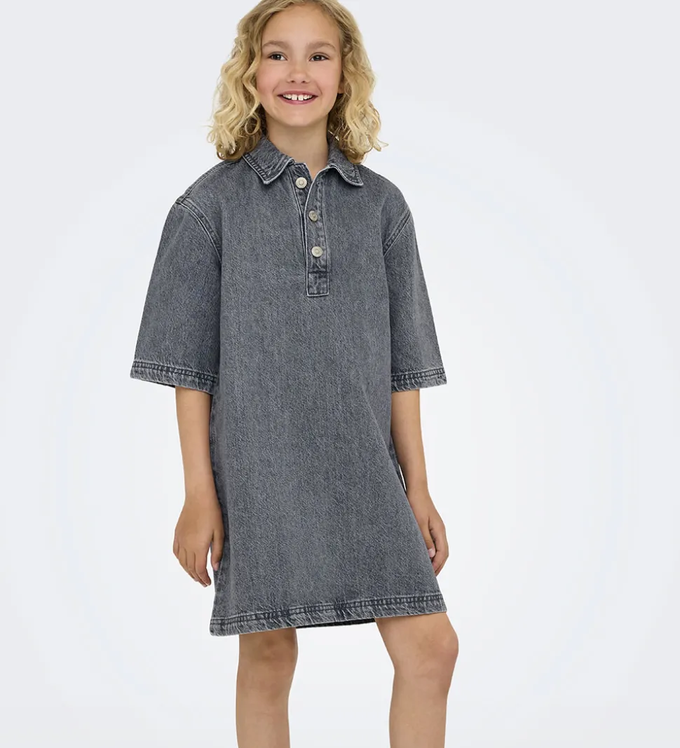 Kids Only Kjole - Denim - KogGry - Grå