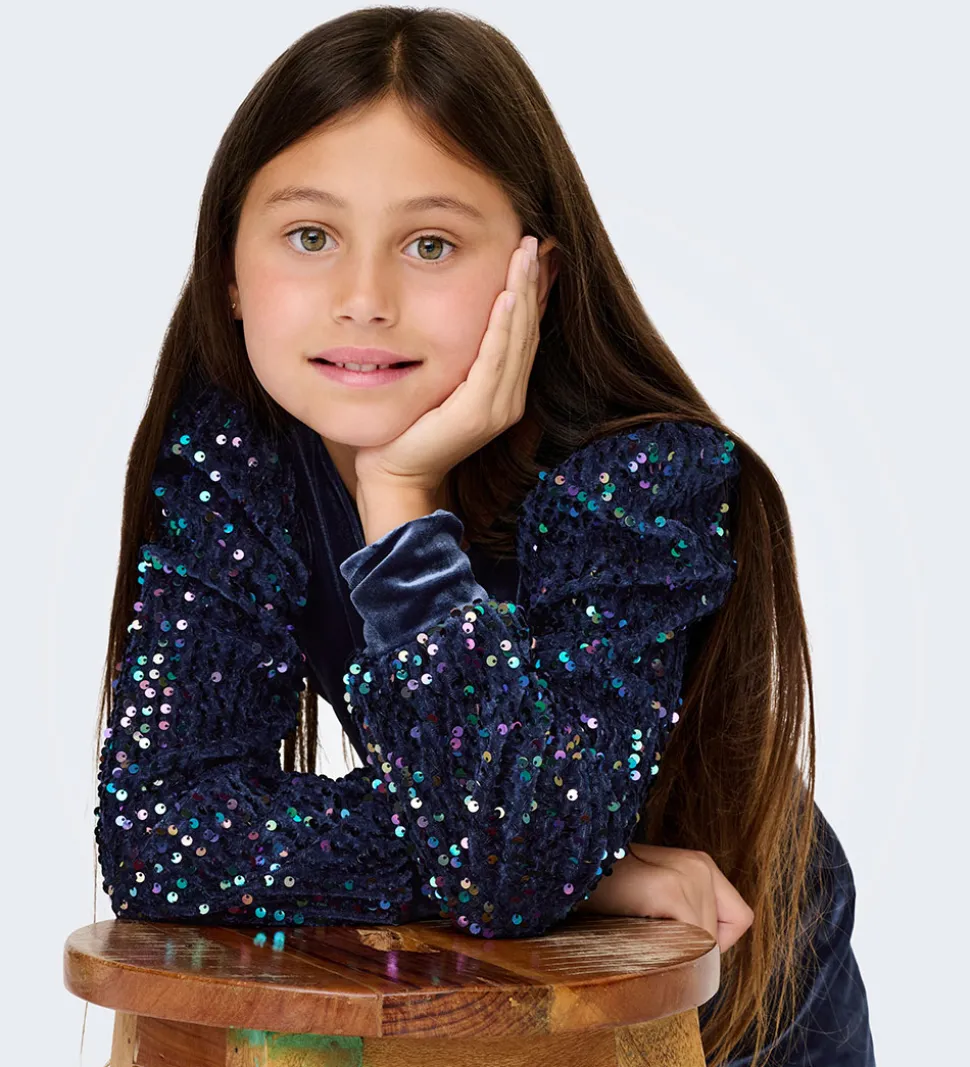 Kids Only Kjole - KogConfidence - Velour/Palietter - Naval Acade