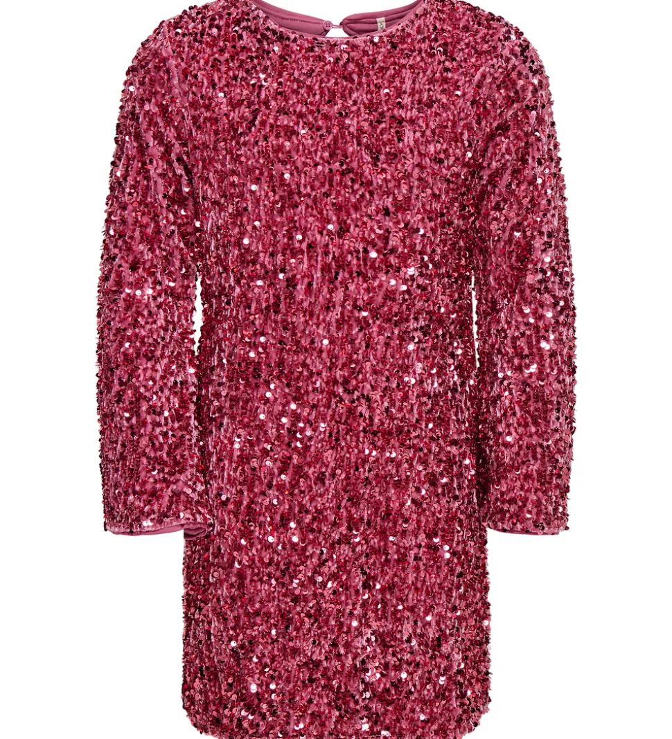 Kids Only Kjole - KogConfidence - Rose Wine m. Palietter