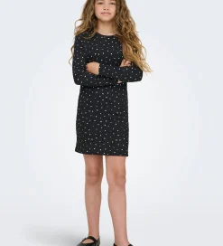 Kids Only Kjole - KogMelia - Black/Dots Cloud Dancer