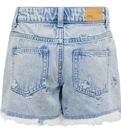 Kids Only Shorts - KogRobyn - Lyseblå Denim/Sommerfugl