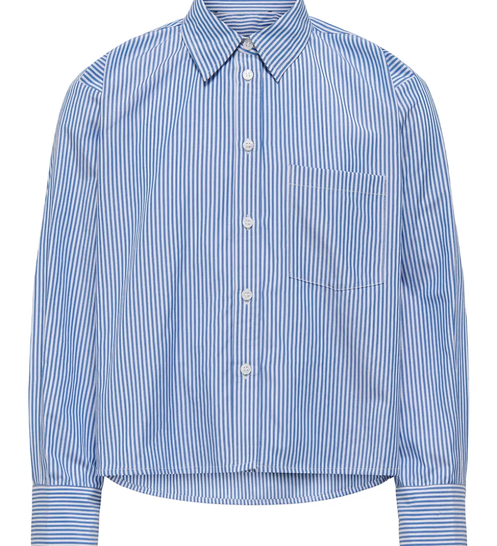 Kids Only Skjorte - KogEma - Bright White/Mazarine Blue