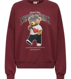 Kids Only Sweatshirt - KogLinda - Cabernet/New York Teddy