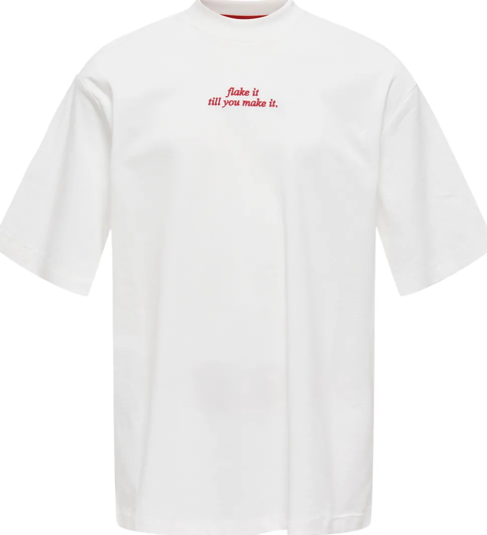 Kids Only T-shirt - KogBabette - Cloud Dancer/Croissant