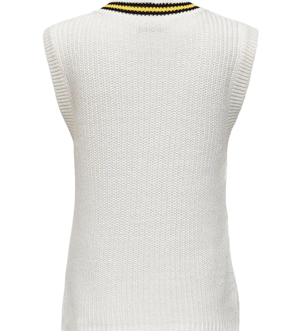 Kids Only Vest - Strik - KogFia College - Cloud Dancer/Black