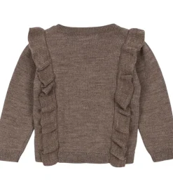 Konges Sløjd Cardigan - Uld - Strik - Fiol Frill - Brunmeleret