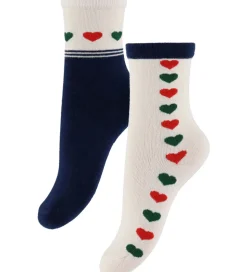 Konges Sløjd Strømper - 2-pak - Heart Mix