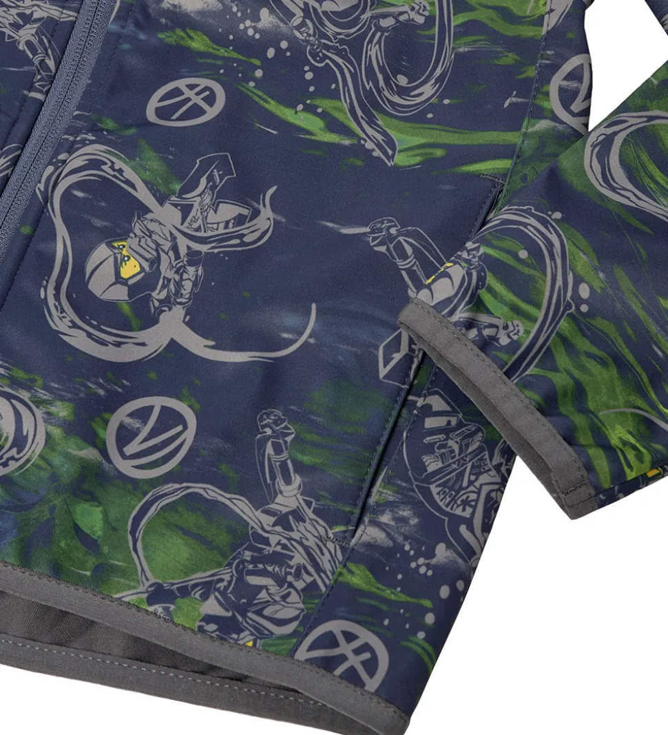 LEGO® Ninjago Softshelljakke - LWSaku 200 - Dark Blue m. Print