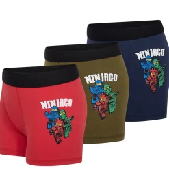 LEGO® Wear Ninjago Boxershorts - 3-pak - LwaGan - Blå/Rød/Grøn