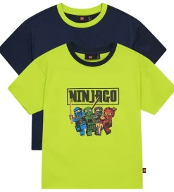 LEGO® Wear Ninjago T-shirt - 2-pak - LwTaffy - Blå/Grøn
