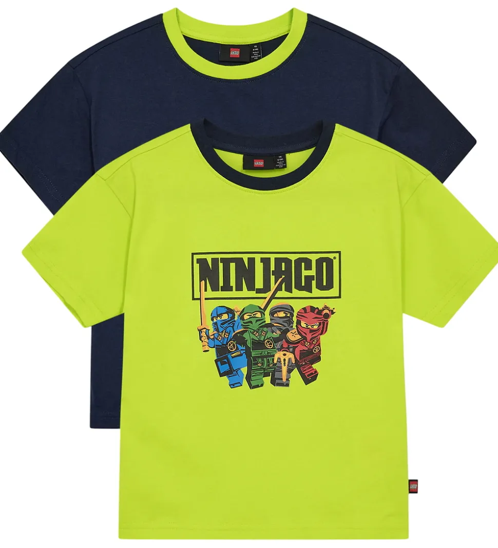 LEGO® Wear Ninjago T-shirt - 2-pak - LwTaffy - Blå/Grøn