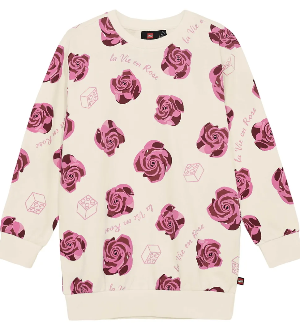 LEGO® Wear Sweatkjole - LwSasha 600 - Hvid m. Roser