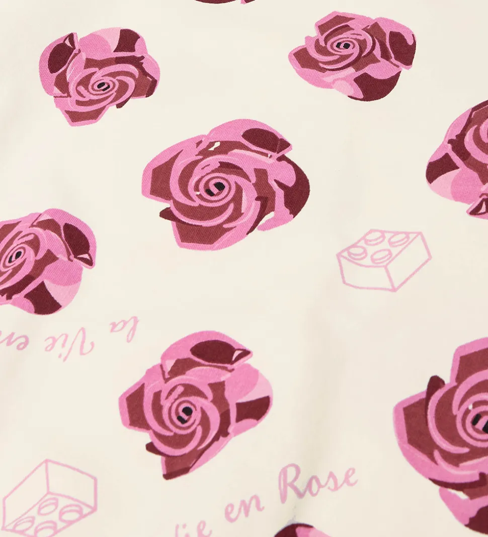 LEGO® Wear Sweatkjole - LwSasha 600 - Hvid m. Roser