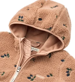 Liewood Fleecejakke - Mara - Berry/Pale Tuscany/Embroidery