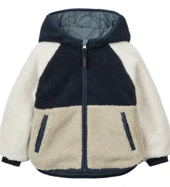 Liewood Termo/Fleecejakke - Jackson - Vendbar - Whale Blue Multi