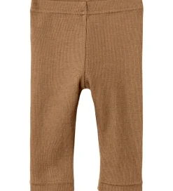 Lil' Atelier Leggings - Uld - Rib - NbnNoel - Tigers Eye