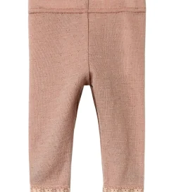 Lil' Atelier leggings - Uld - NbfNoel - Roebuck m. Hulmønster