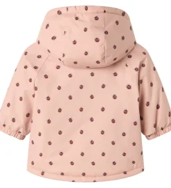 Lil' Atelier Vinterjakke - NbfLasnow05 - Misty Rose/Ladybug