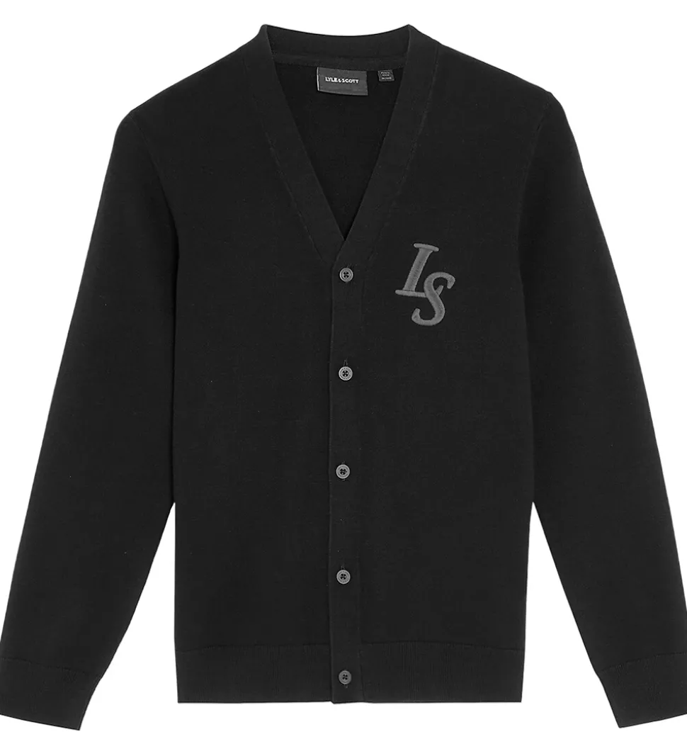 Lyle & Scott Cardigan - Strik - Monogram - Jet Black