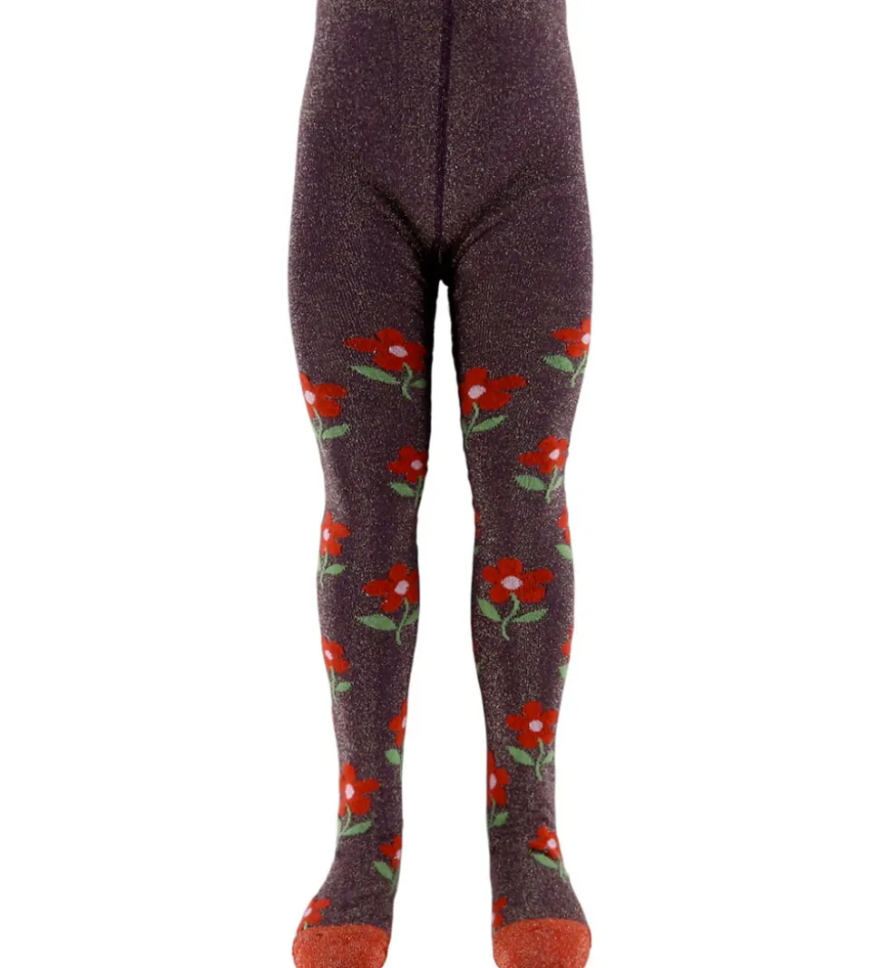 Melton Strømpebukser - Glimmer - Hortensia m. Glimmer