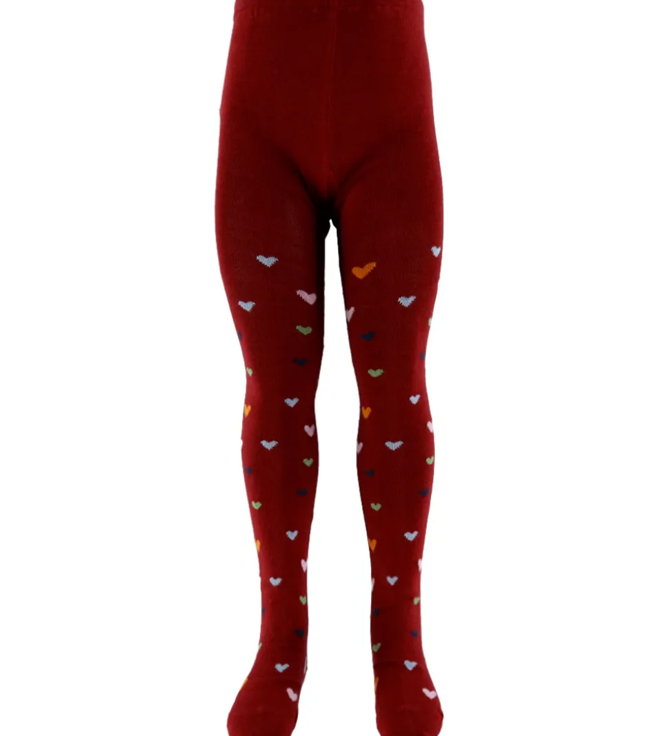 Melton Strømpebukser - Wild Hearts - Sundried Tomato