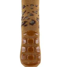 Melton Strømper - ABS - Leopard - Biscuit