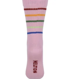 Melton Strømper - Pink Nectar m. Striber