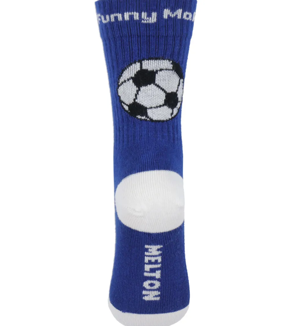 Melton Strømper - True Blue m. Fodbold