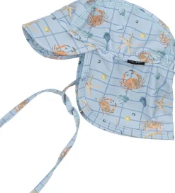 Mikk-Line Badehat - UV50+ - Faded Denim m. Tern/Print