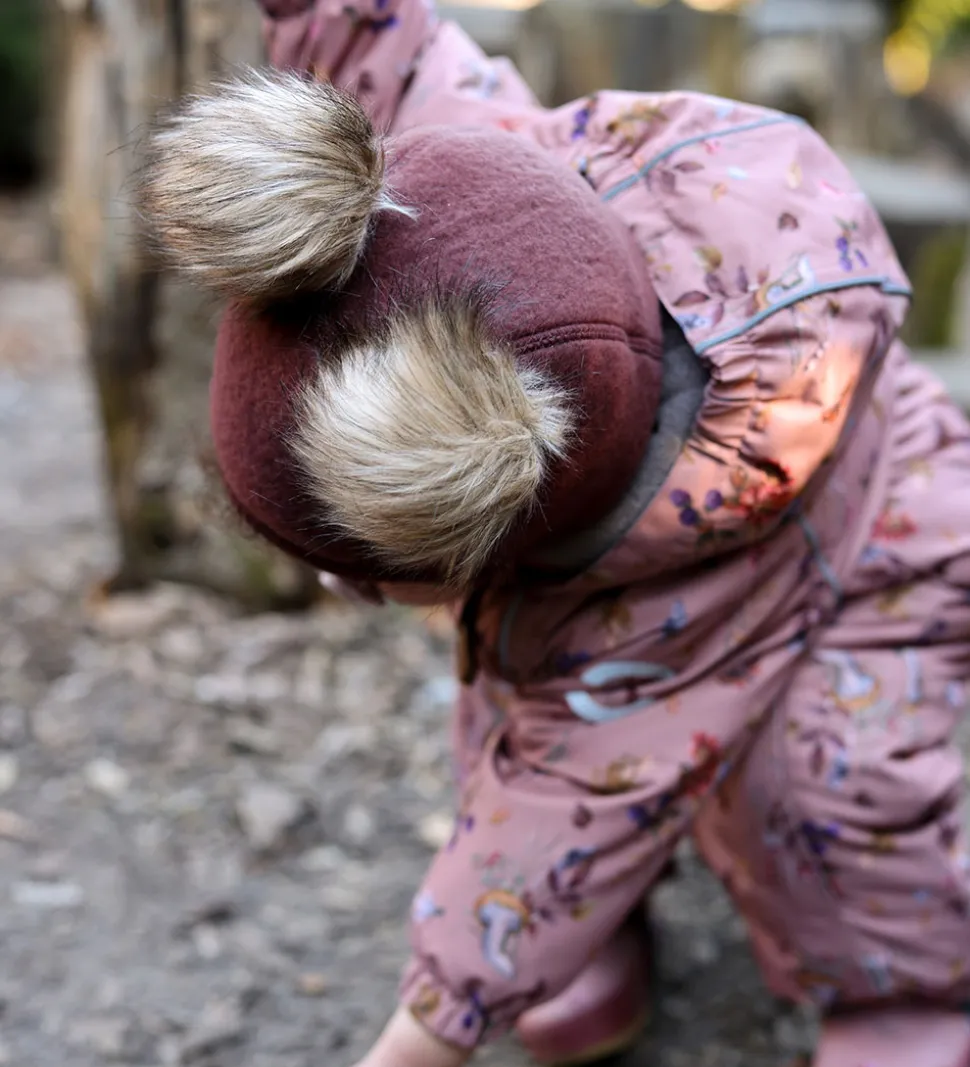 Mikk-Line Elefanthue - Uld - 1-lags - Rum Raisin m. Kvaste