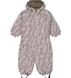 Mikk-Line Flyverdragt - AOP Floral - Cloud Gray