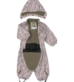 Mikk-Line Flyverdragt - AOP Floral - Cloud Gray