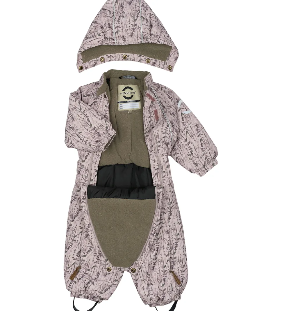 Mikk-Line Flyverdragt - AOP Floral - Cloud Gray